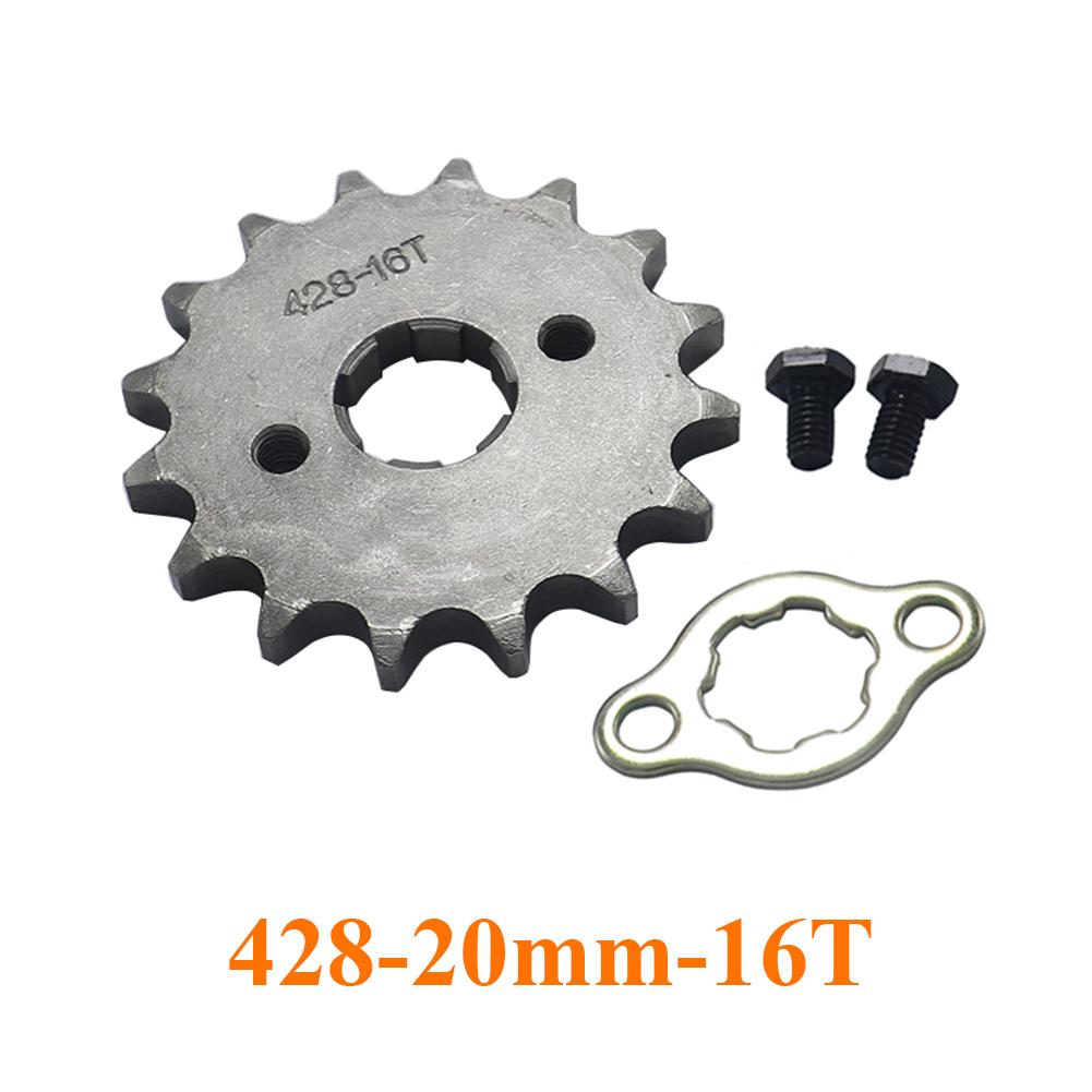 Front Engine 428# 10T 11T 12T 13T 14T 15T 16T 17T 18T 19T Teeth 20mm Chain Sprocket With Retainer Plate Locker For KAYO BSE SSR