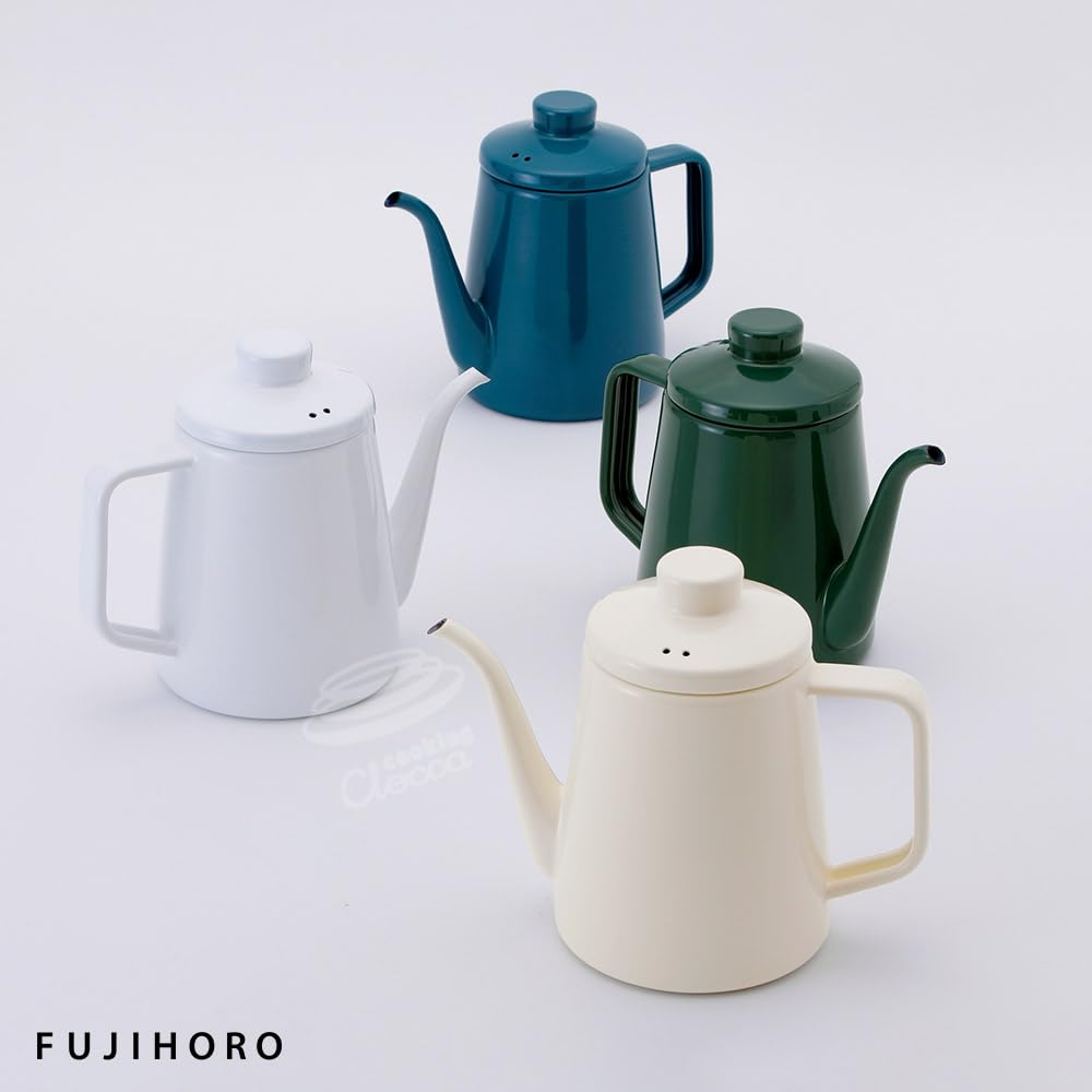 Fuji Enamel Drip Pot, 1.0L, SD10DP2, Solid, Direct FlameInduction Compatible, Vanilla Coffee Drip