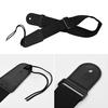 DG 1121 Guitar Strap for Electric Acoustic Guitars Adjustable 32 54inch Black Nylon Straps with Artificial Leather Ends