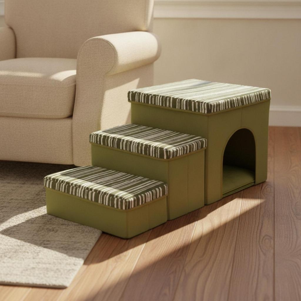 Modular Pet Staircase with Storage Easy Assembly Stair Hideaway Den