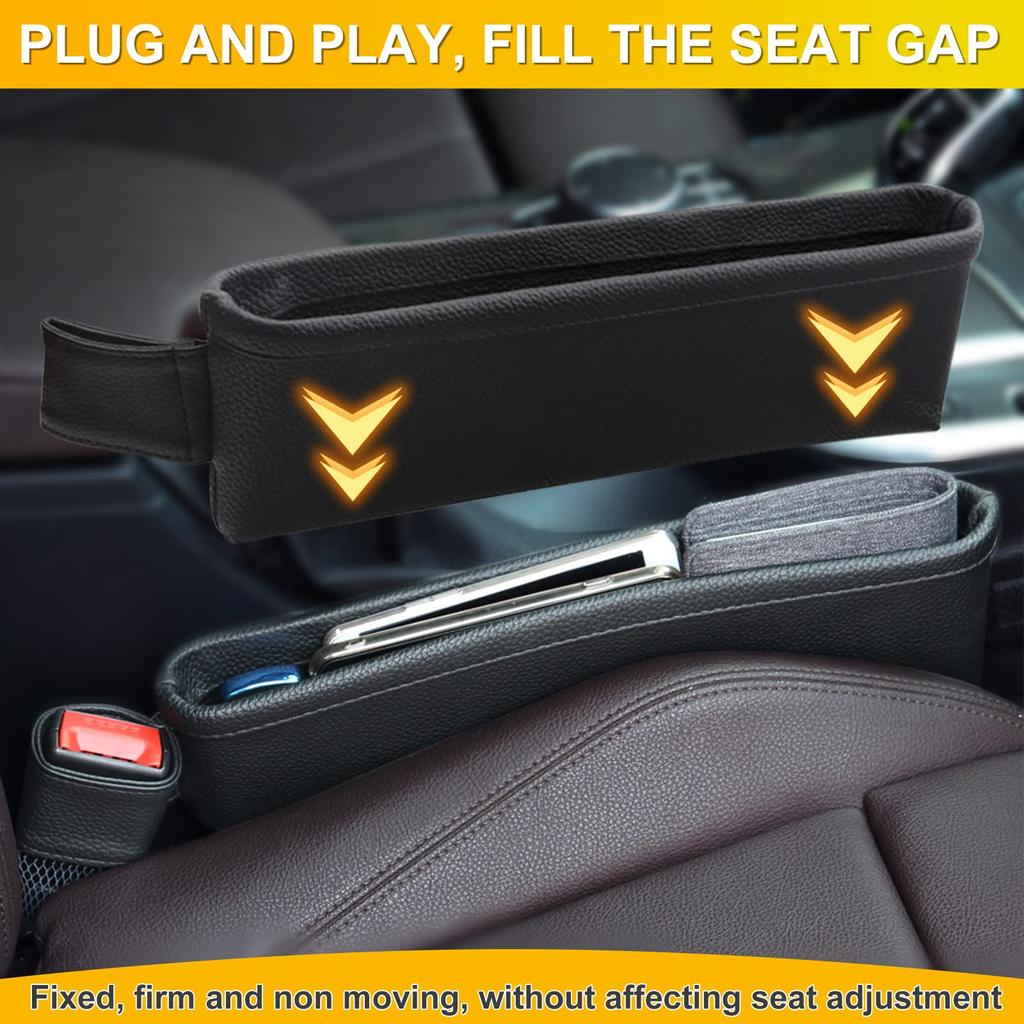 2pcs For TOYOTA Series Dedicated Car Seat Gap Storage Box and Leather Center Console Gap Filling Storage Box Car Decoration