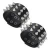 2Pcs Punk Wristband Vintage Wide Faux Leather with Spikes Decoration Retro Bracelets