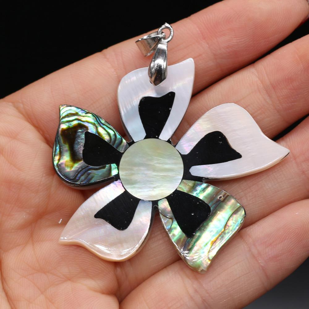Splicing Pendant Natural Shell Irregular Pendant 50x50mm For Jewelry Making DIY Necklace Bracelet Accessory
