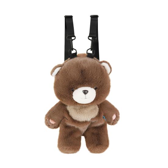 Wearable Plush Animal Backpack Realistic Panda Raccoon Stuffed Toy Soft Zoo Themed Gift for Children