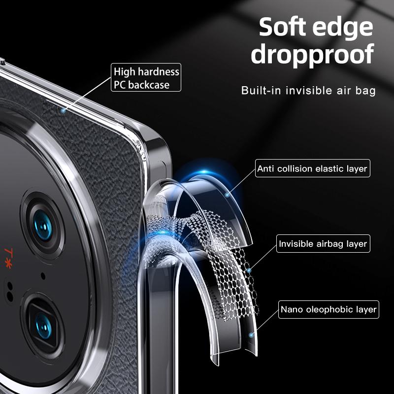 For Vivo X100 Pro Case Transparent Cover For Vivo X 100 X100Pro X90Pro Armored Shockproof Clear Bumper Antiknock Crystal Funda