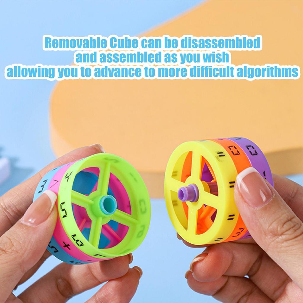 Math Blocks Cubes Learning Math Cubes Cylinder Arithmetic Cube Colorful Number Math Game Preschool Educational Toy for Boys girl