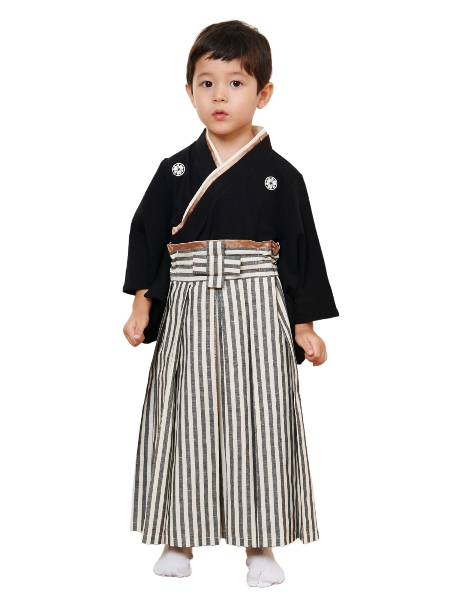 

Сладкий ромпер хакама с семейным гербом Семейный герб Японский Органический Идеально для храма Первая трапеза и Новый вертикальный размер 110 Детская вышивка,