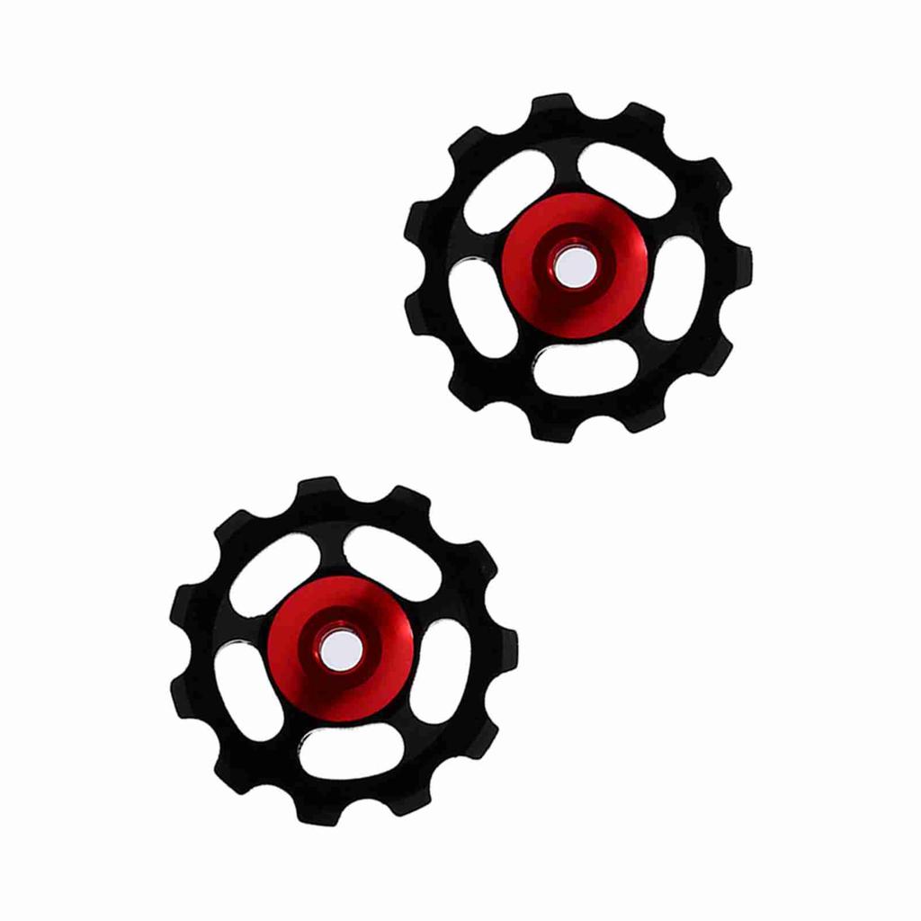 2pcs Aluminum Alloy 11T CNC Jockey Wheel Rear Derailleur Pulley For Bicycle Bike