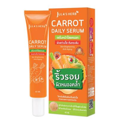Carrot Daily Serum Vitamin C and Beta-Carotene Educe the Wrinkles, Dark Spot and Dark Circles 40 Ml - Thai