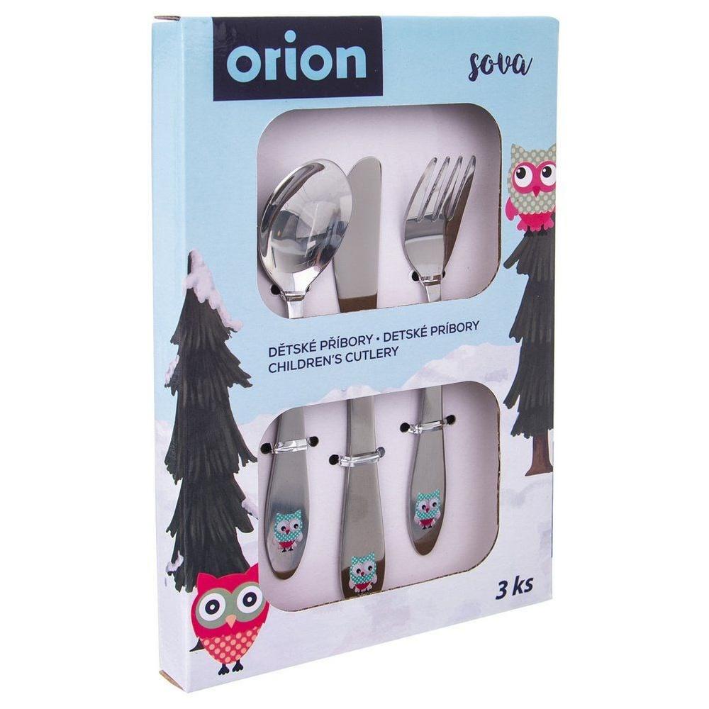 Children's steel cutlery OWL 3 pcs.