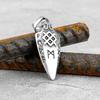 Nordische Runen Odins Speer Halskette Herren Goldfarbe Edelstahl Pfeilspitze Anhänger Valknut Talisman Männlicher Wikinger Schmuck Geschenk