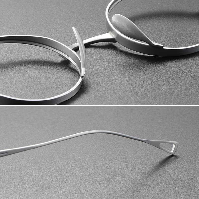 Japoński Styl Ręcznie Robione Replika Retro Okrągłe Oprawki Okularów Mężczyzna Kobieta Czysty Tytan Okulary Luksusowe Lekkie Okulary