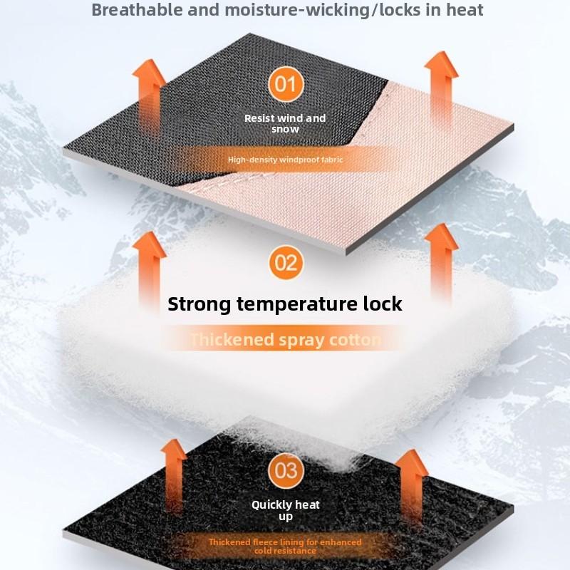 Fleece - lined andthickenedskiglovescycling gearwaterproofcold - resistant, warm - keeping, touch - screen - enabled for couples