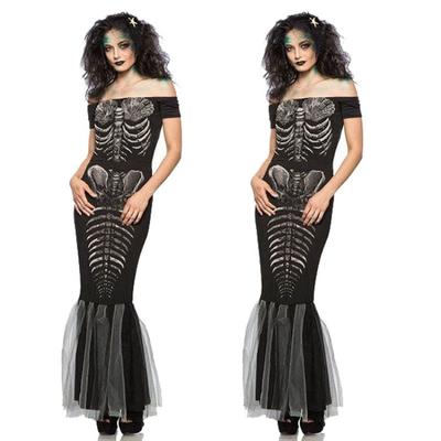 Halloween Skull Costumes, Beauty Stage Costumes, One-word Halloween Bar Party Costumes, Fishtail Costumes