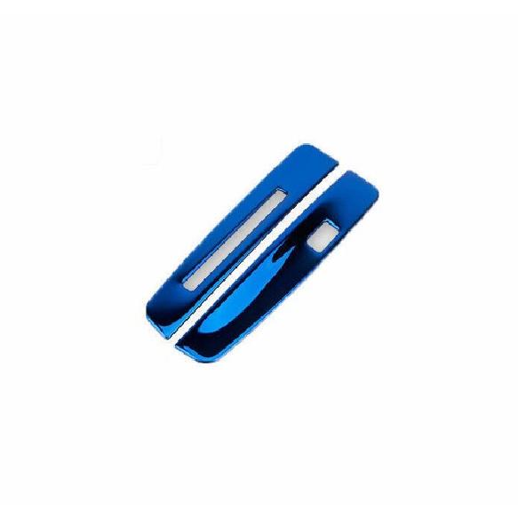 For Honda Accord 2014-2017 Blue Steel Middle Console Gear Shift Frame Trim 2PCS