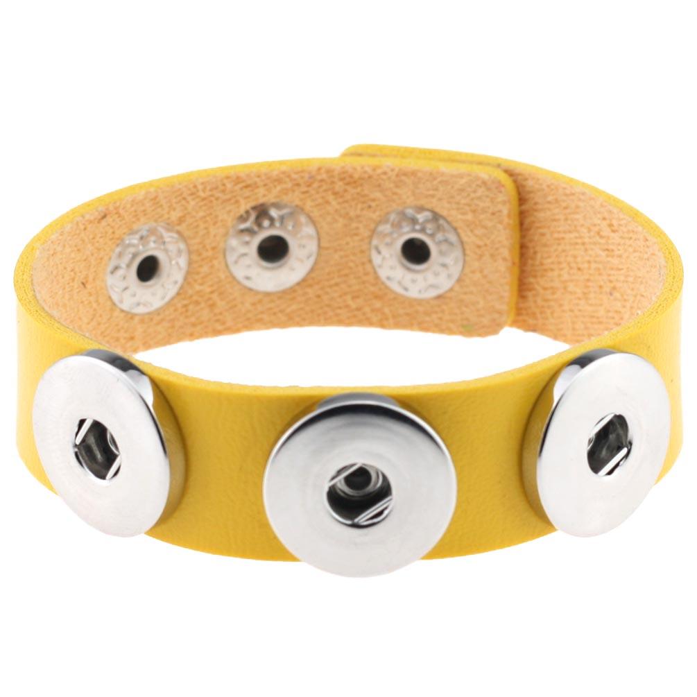 14 Colors Snap Button PU Leather Bracelet Adjustable Wristband for Men Women Gothic Punk Jewelry