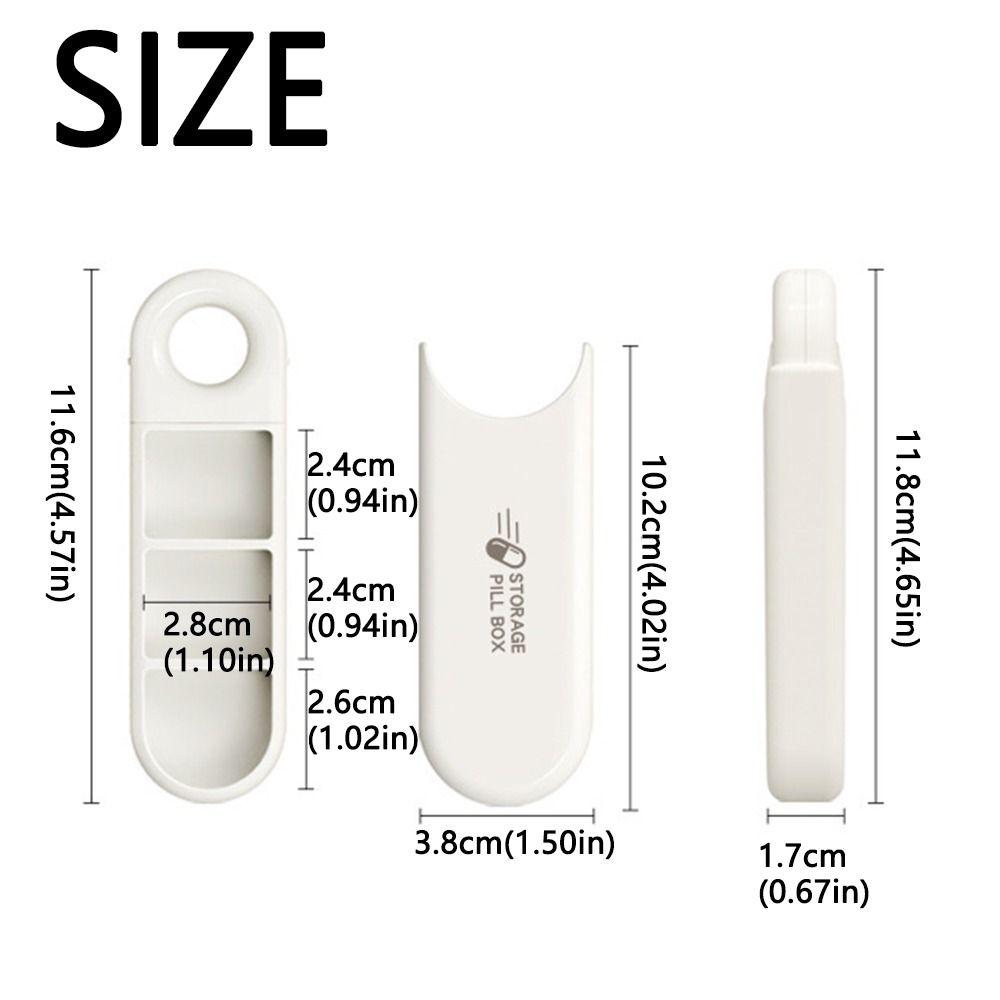 3 Compartment Daily Pill Organizer Portable Pill Storage Box Pocket Pill Case  Essential for Travel