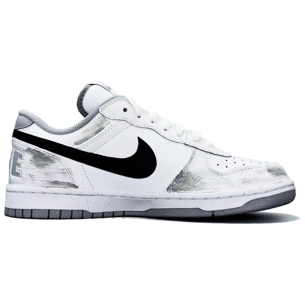 Nike Pantofi de Skateboard Unisex Negru Alb 355152-106, Rezistenți la Abraziune, Ușori, cu Partea Inferioară Joasă, Piele, cu Design Lună și Sabie()
