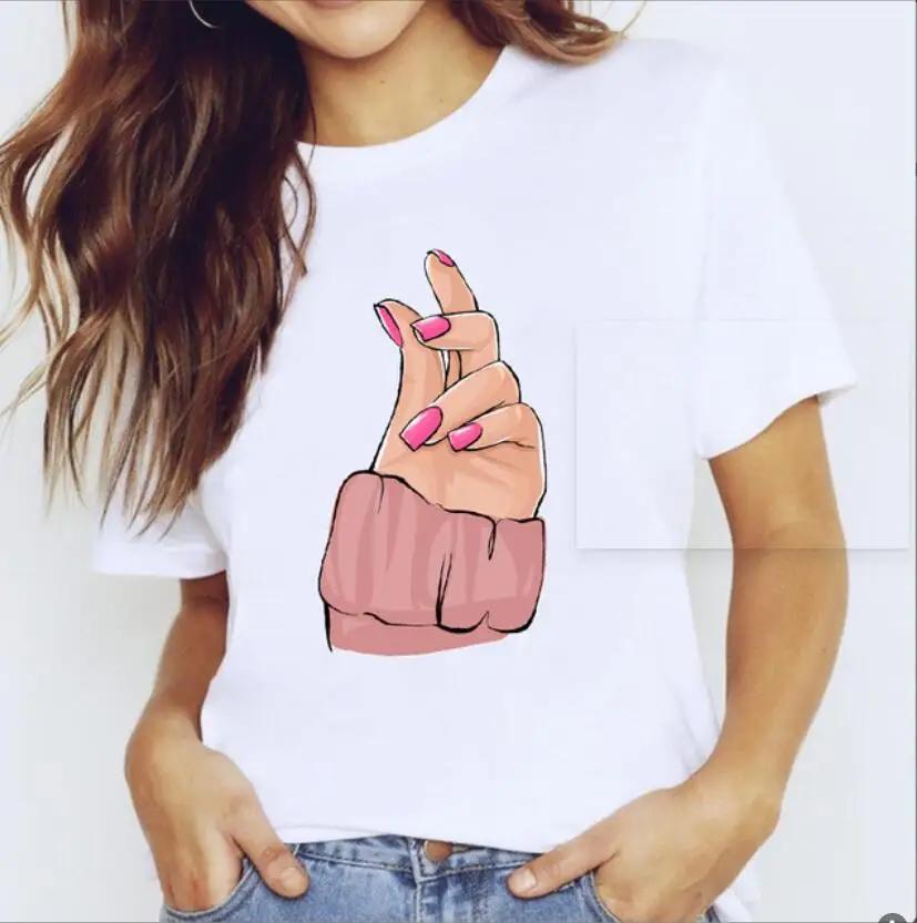 LOVE Red Lips Pink Heart Print T Shirt Women Romantic Slogan Graphic Short Sleeve Valentine Casual Summer Tee