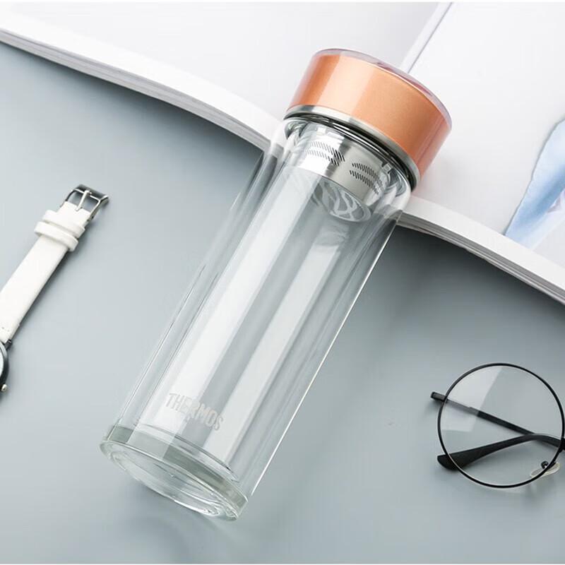 Thermos 300ml Double-Layer Tea Separation Glass Cup