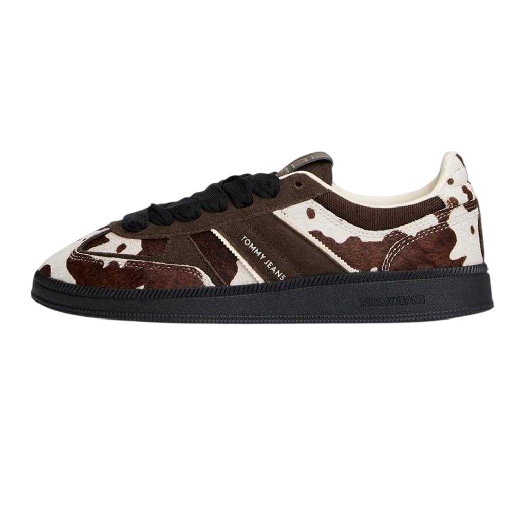 Tommy Jeans Womens/Ladies Greenwich Cow Print Leather Trainers