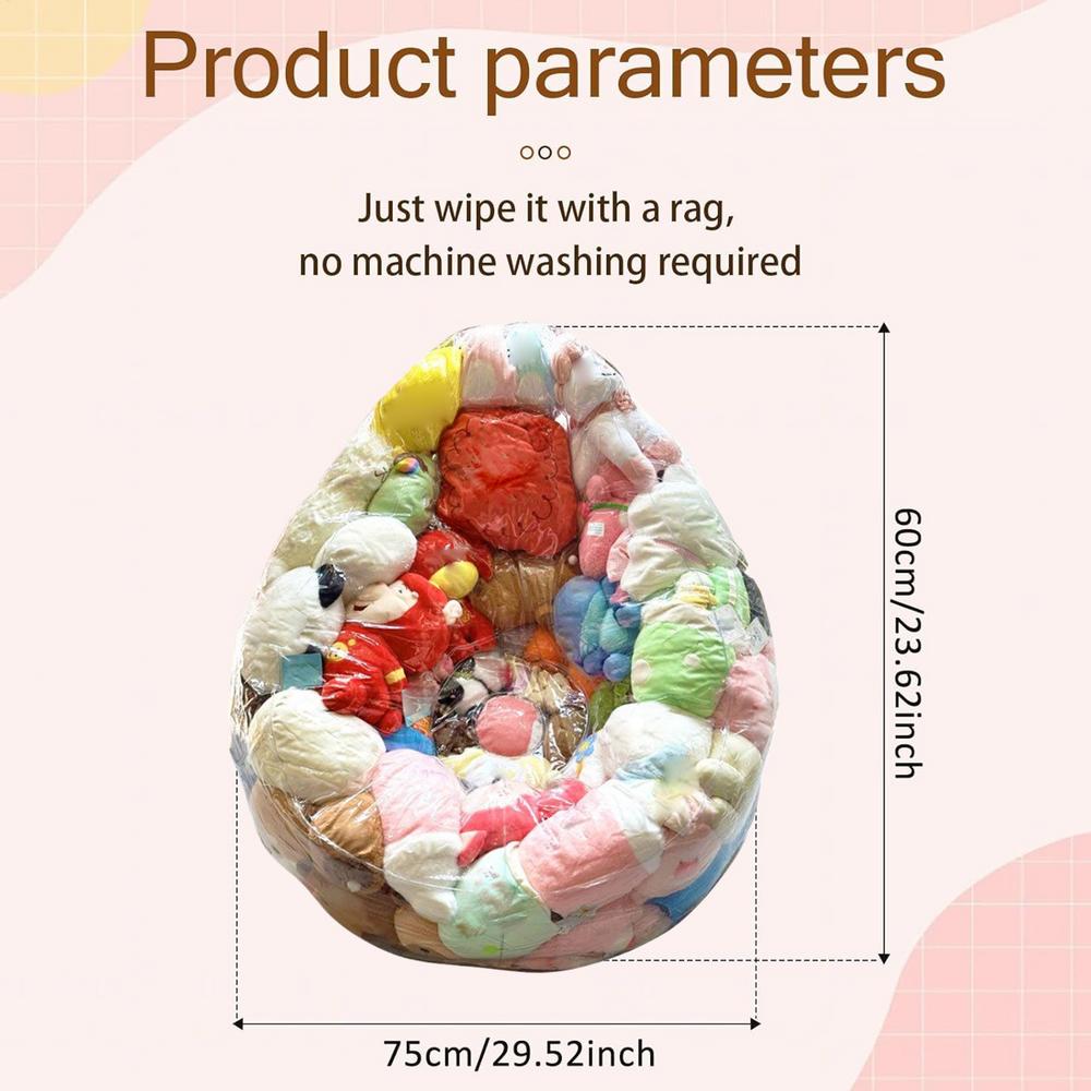 

Прозора Наволочка для Крісла-Мішка з Плюшевими Іграшками Великий Ледачий Диван Чохол на Сидіння Плюшеві Іграшки Зберігання Дитина Дорослий Татамі Без Наповнювача