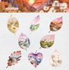 Retro Laub-Sticker-Pack: DIY Collage & Journal Deko, 6 Stile