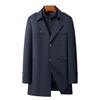 New Trench Coat Men's Medium and Long Jacket Winter High-end Thick Warm and Cold-proof Removal Liner Dad Outfit