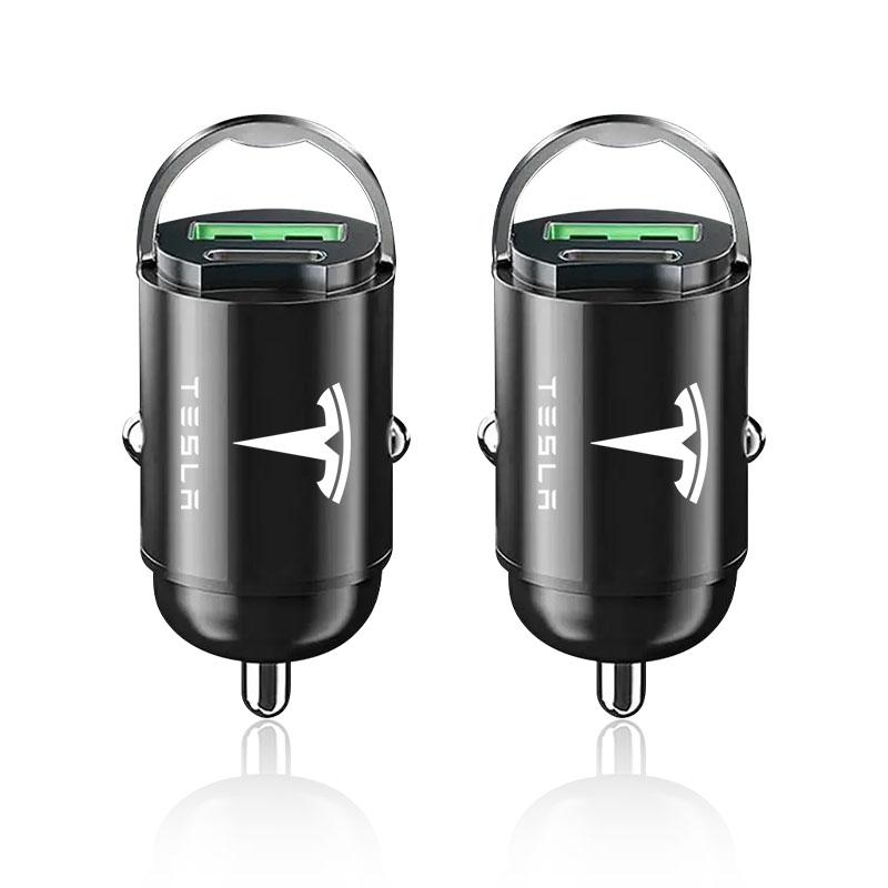 Micro Car Quick Charger Vehicle Cigarette Lighter Convert Plug Car Accessories For Tesla Model 3 Model X S 2016-2020 Decals TM3 TMX TMS Decal