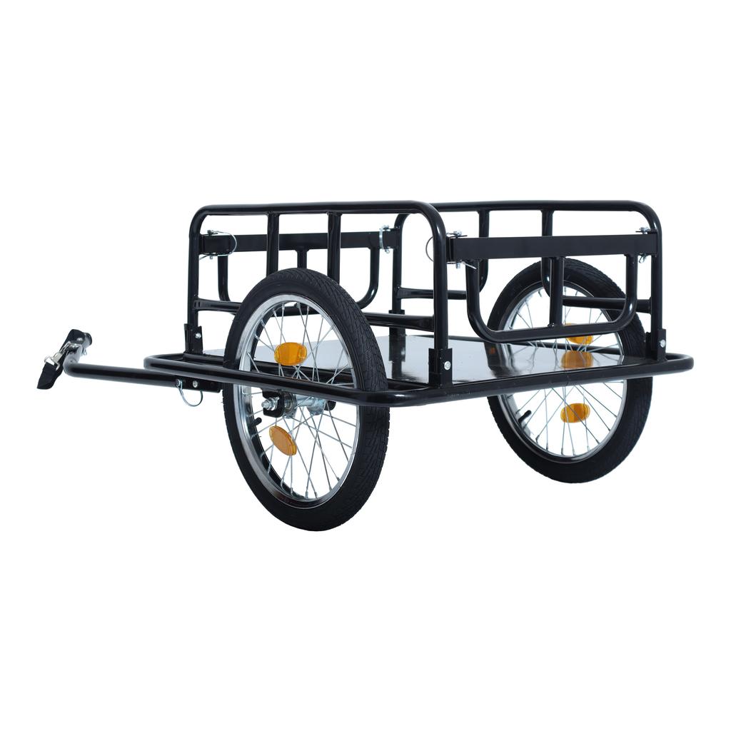 Fahrrad-Lastenanhänger – Robust mit 50 kg Ladekapazität und Universalkupplung, 16-Zoll-Räder & Reflektoren für Einkaufen, Reisen und Transport von Gegenständen