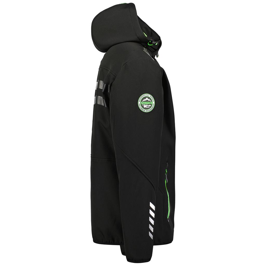 Men's Softshell Jacket Geographical Norway ROYAUTE BLACK / GREEN DB MEN 068 BLACK / GREEN (WY8026H/GN-NOIR / VERT)