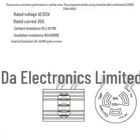 XIONGDA Industrial Adapter: TT-30R To L5-30P, 30A 125V
