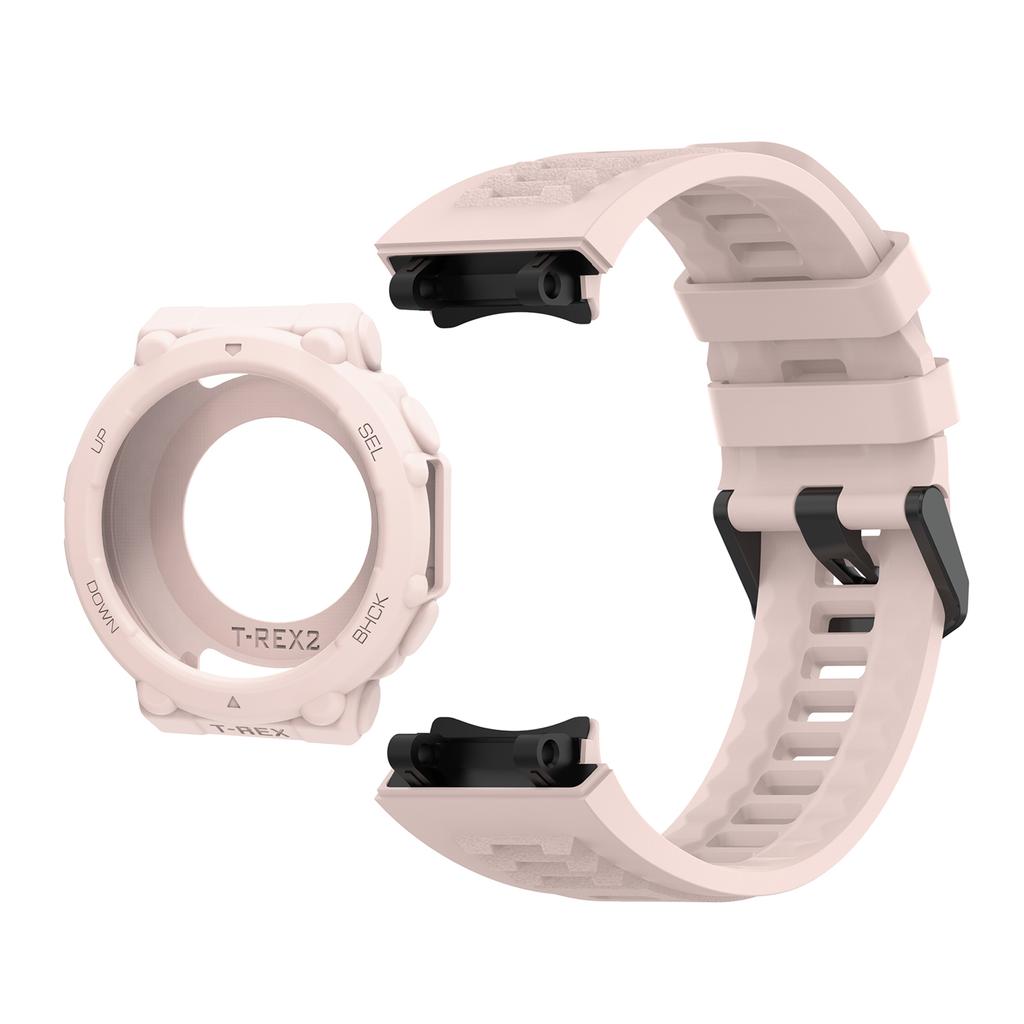 Silicone WatchStrap For Huami Amazfit T-Rex 2 SmartWatch Band Bracelet Soprt Wristband For Amazfit T Rex2 Strap belt&Case