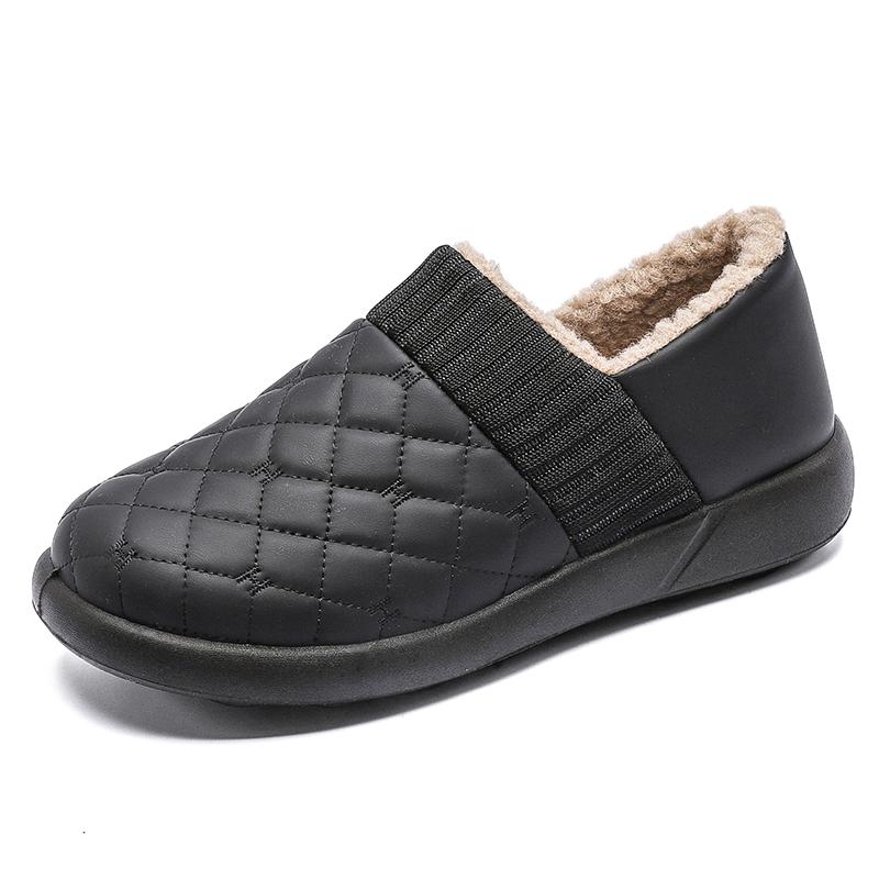 Женские хлопковые теплые туфли, легкие простые туфли для мам 36 чёрный