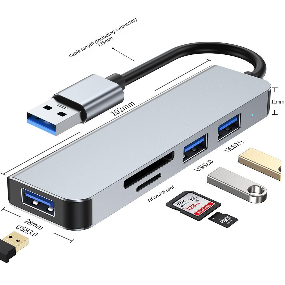 Adaptor Hub USB 3.0 la Tip C pentru Laptop MacBook Extinde 4 Porturi Transfer de Date de Mare Viteză Splitter