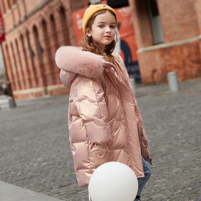 Children's Cotton-padded Jackets for Girls In Winter, Medium and Large Children's Down Cotton-padded Jackets, Loose Plush and Thickened Coats