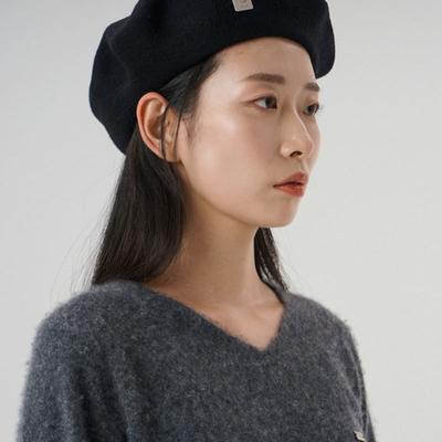 Ahre Rue Wool Beret_BLACK