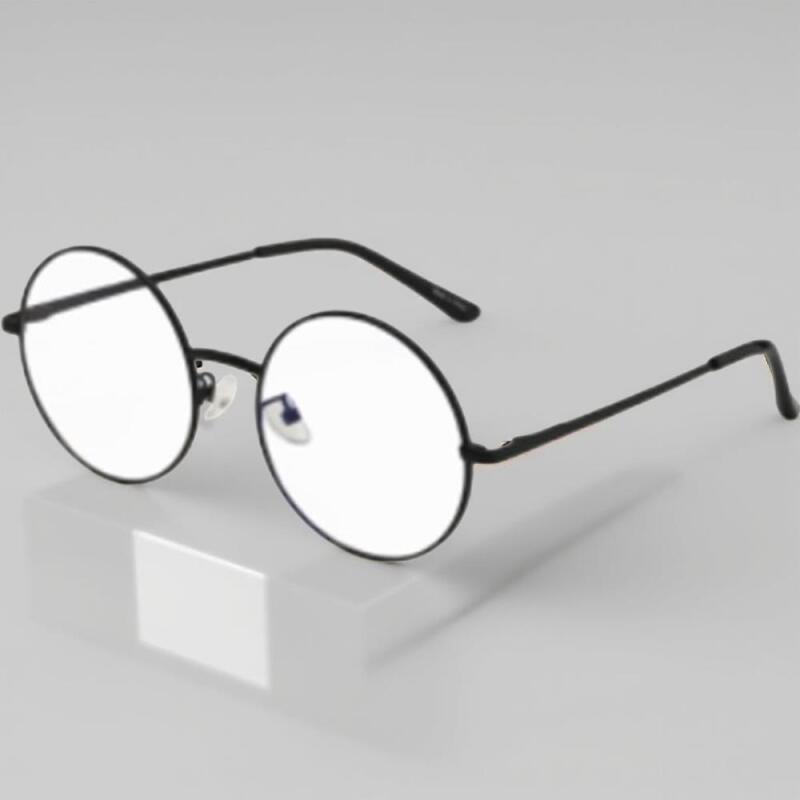 

Унисекс круглые очки с защитой от синего света matte black