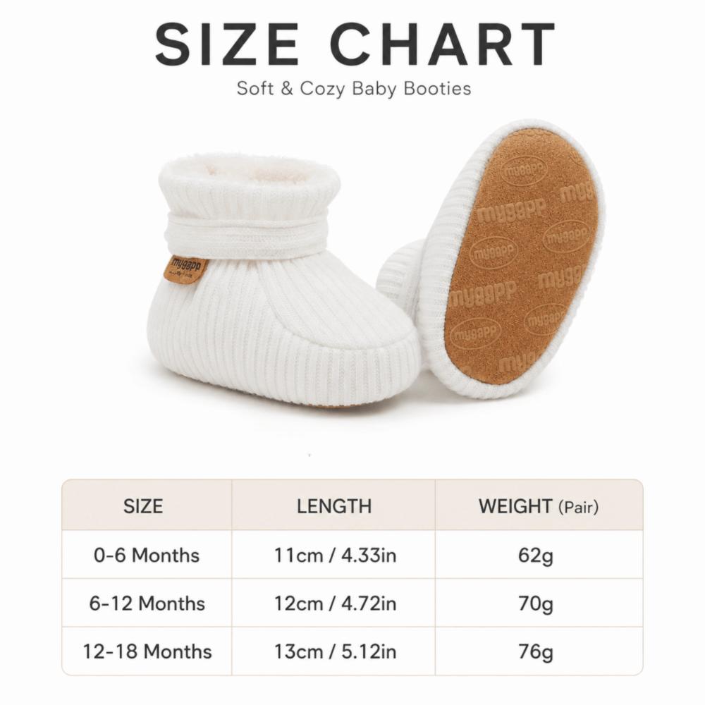 0-18M Infant Walking Shoes with Gripper Non Slip Boots Durable Warm Baby Shoes