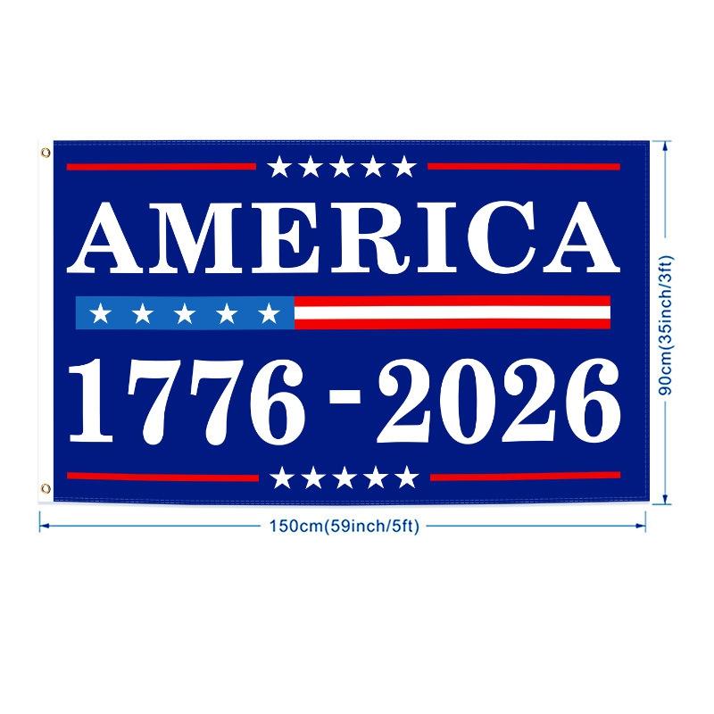 Bandiera Commemorativa del 250° Anniversario della Nascita dell'America Striscione Patriottico USA per il Giorno dell'Indipendenza Regalo da Collezione Storica 90x150cm