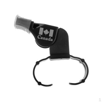 Plastic Derby Skate Football Sport Referee Finger Mouth Grip Whistle Black