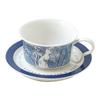 OLOEY Hand-Painted Blue & White Bird Ceramic Coffee Cup Set