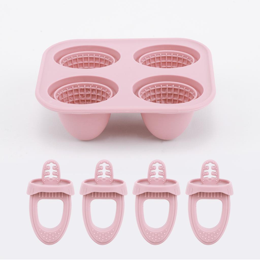 Children's Cheese and Cheese Stick Mold Ice Cream Homemade Special Molds Large Food-grade Silicone with Lid Baby Popsicles Mould