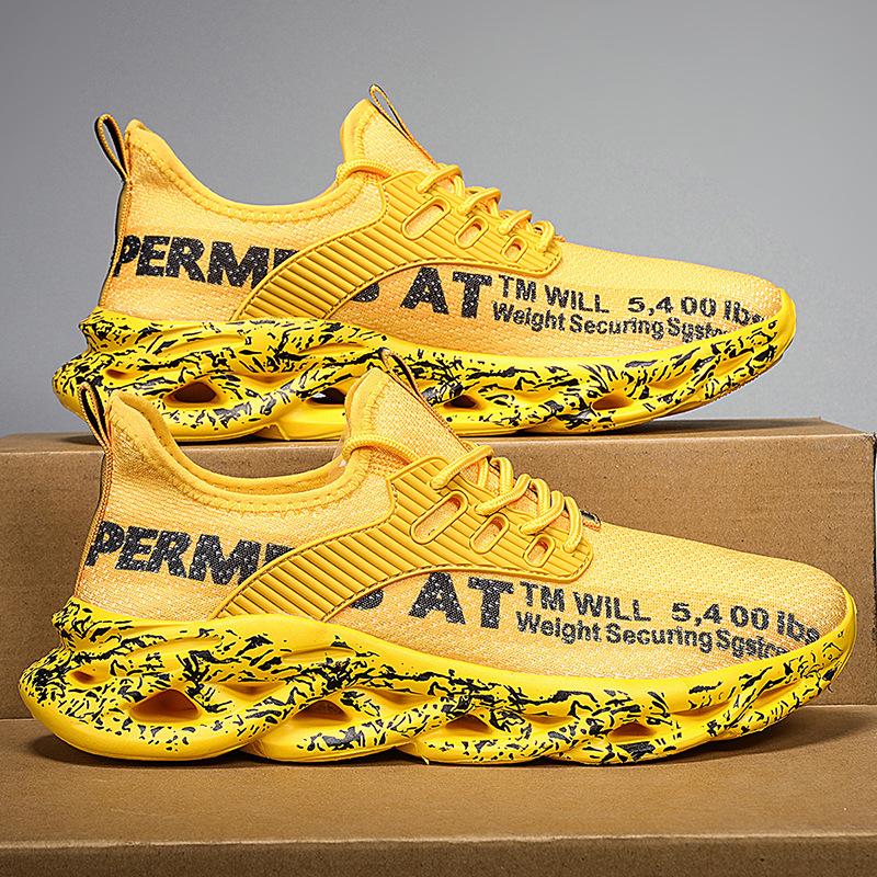 

Men s shoes autumn 2025 new breathable junior high school student sports shoes youth shock absorption running platform dad trendy shoes 46 жёлтый