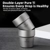 Camping Cup 150ml Ti Cup 99.6percent  Pure Ti Double-Layer Coffee & Wine Cup Outdoor Camping Picnic Little