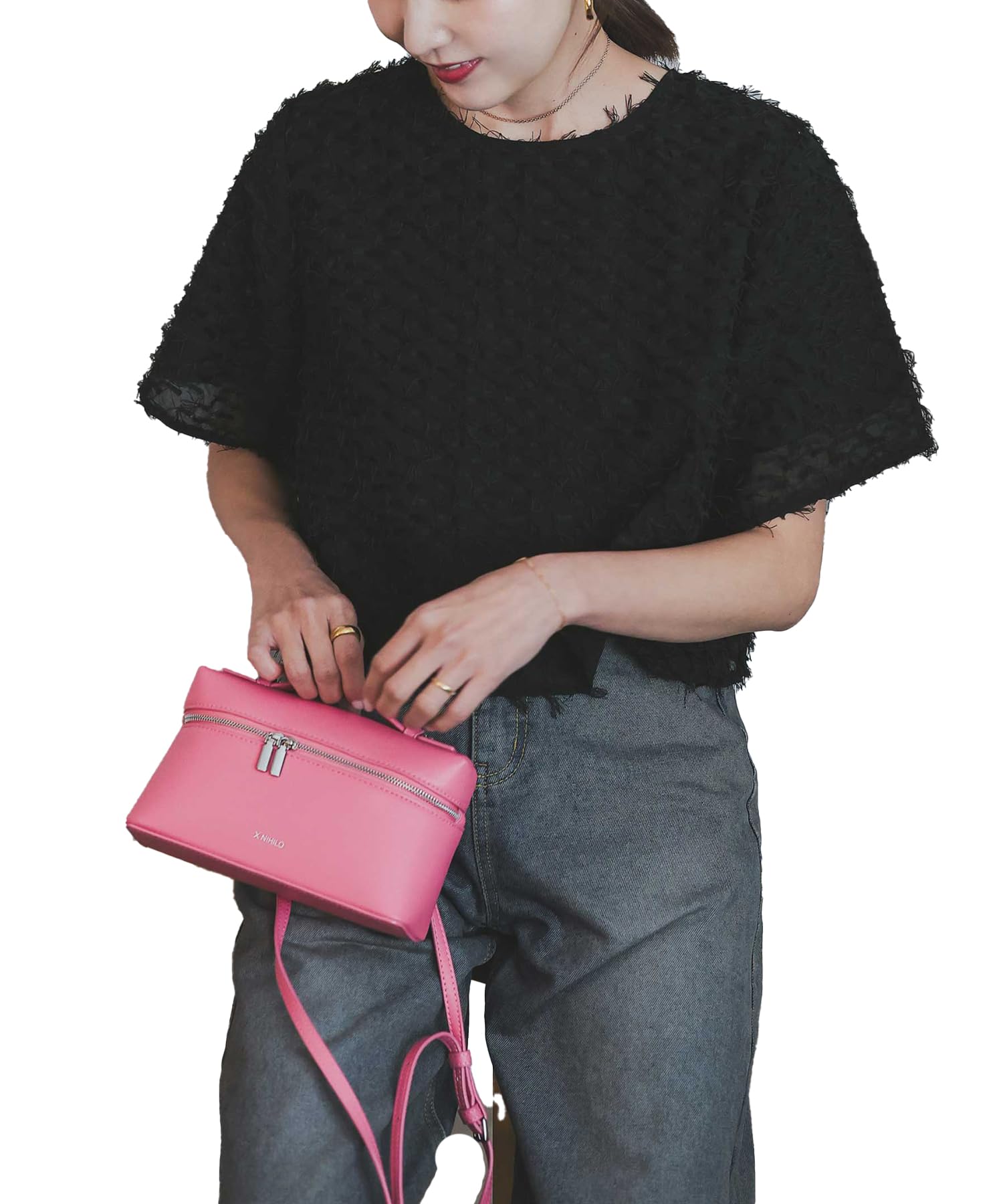 

Titibait AFXP4247 Gold Button Back Jacquard Size Black Women s Top, Small, чёрный