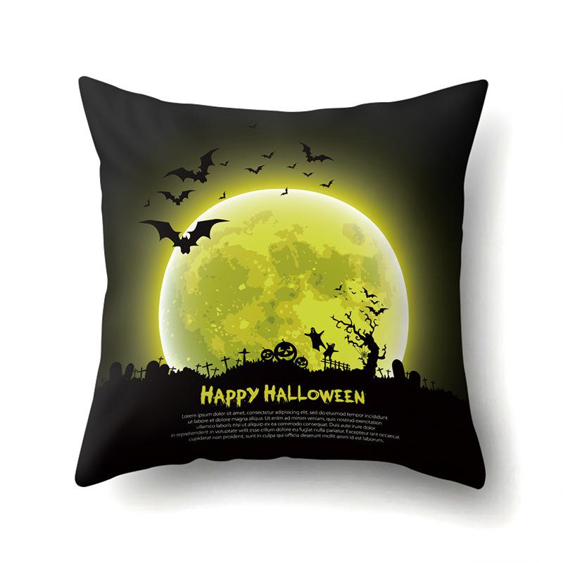 Halloween Polyester Kissenbezug Auto Lendenkissen Kürbis Sofa Kissenbezug Heim Wohnzimmer Kissenbezug