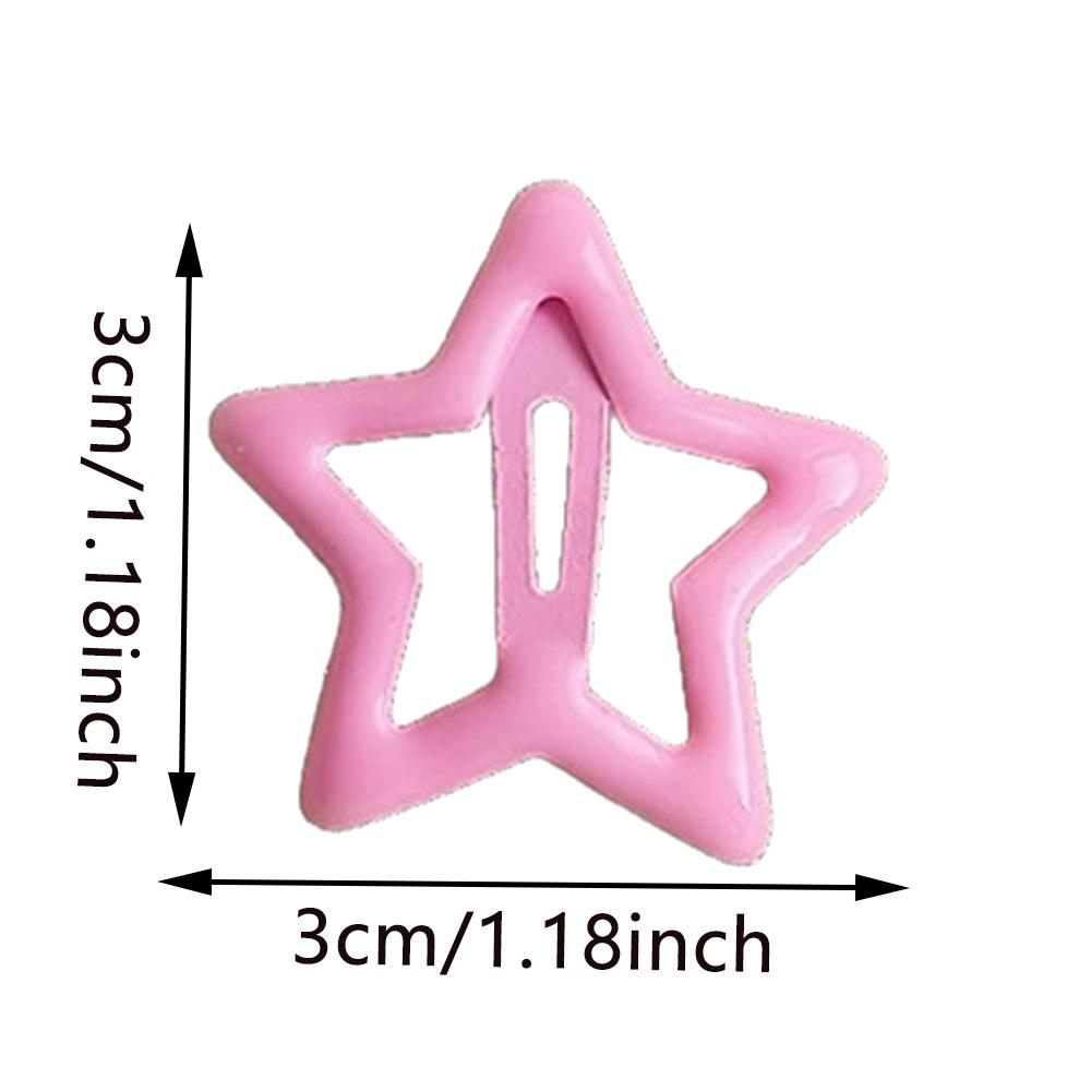30pcs Color Star Hairpin Cute Y2k Dopamine Drip Bb Clip Side Bangs Clip Hairpin Hair Accessories