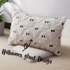 1/2pcs Halloween Plush Pillow Cover Pumpkin Ghost Pattern Cushion Case Festive Decor for Living Room Bedroom Throw Pillow Covers