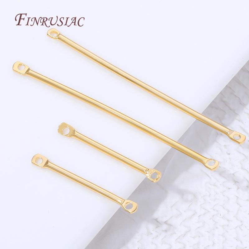 10/20Pcs 18K Gold Plated Double-hole Connector Bar,Jewelry Making Link Bar,DIY Earrings&Necklaces Accessories